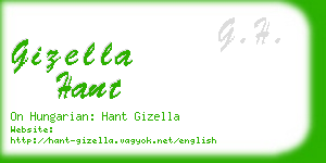 gizella hant business card